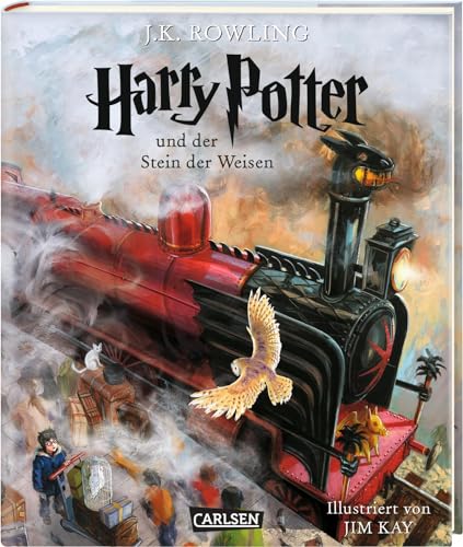 Harry Potter und der Stein der Weisen (Schmuckausgabe Harry Potter 1): Vierfarbig illustrierte Ausgabe mit großformatigen Bildern und Lesebändchen – der Kinderbuch-Klassiker zum Vorlesen